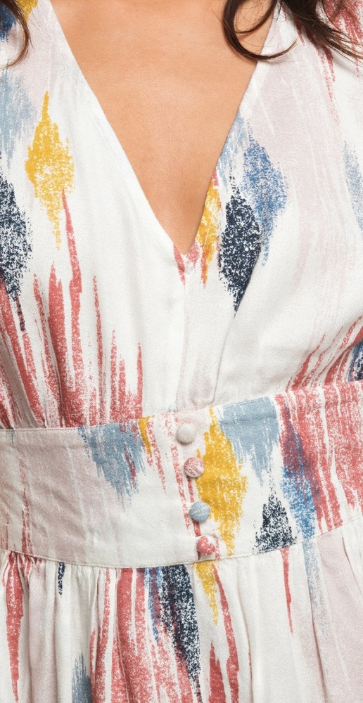 Roxy Poetic Sleeveless Midi Dress multi color 🌻 - Picture 6 of 7